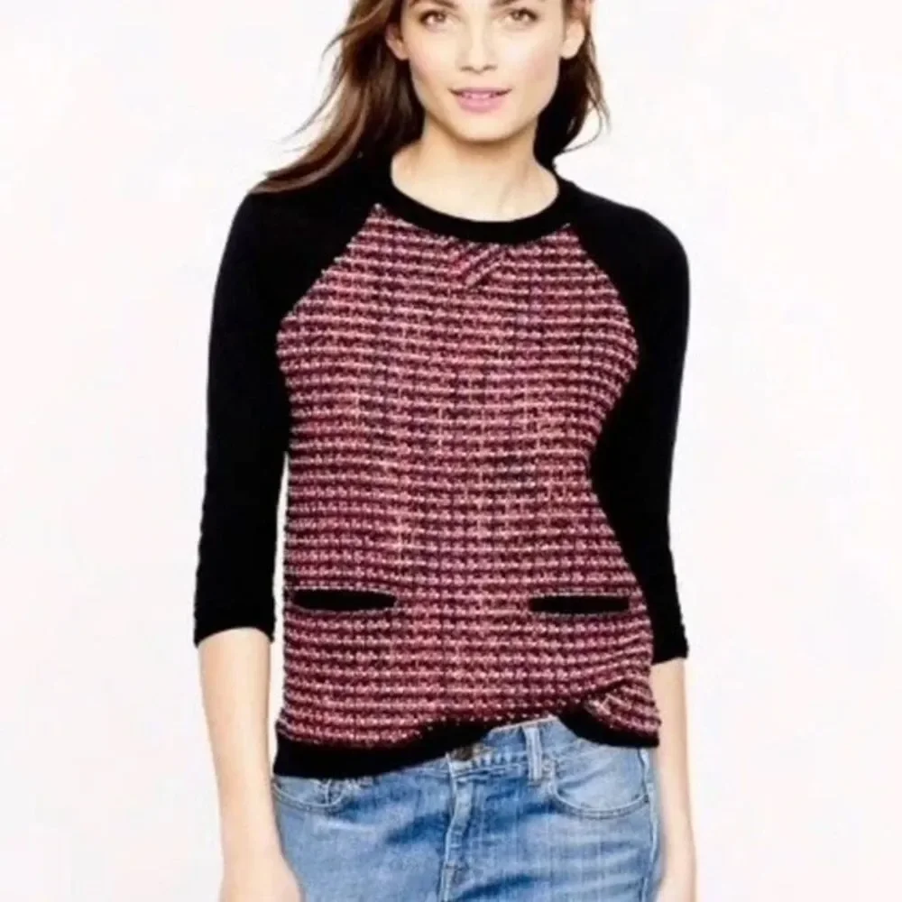 J.Crew Women Black Wool Pullover Sweater XS